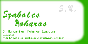 szabolcs moharos business card